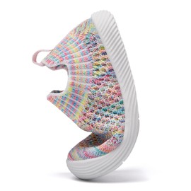 MORENDL Baby Shoes Toddler Walking Sock Shoes Infant Sneakers Boy & Girls Non-Slip Slipper Multi Rainbow 12-15Months