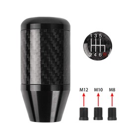 jdm Universal 6 Speed Black Carbon Fiber Racing Gear Stick Shift Knob for MT Manual
