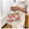 Pearl Evening Bag for Women Lily Pattern Vintage Embroidered Floral