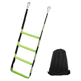 Boat Rope Ladder, Outdoor Portable Foldable Climbing Ladder 550Lbs Strength with Oxford Storage Bag for Inflatable Boats, Fishing Boats, Kayaks, Motorboats, and Canoes(Size:4-Step)