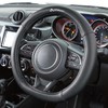 Bonform 6828-01BK Phiten Leather AQUA TITAN Steering Wheel Cover, Size