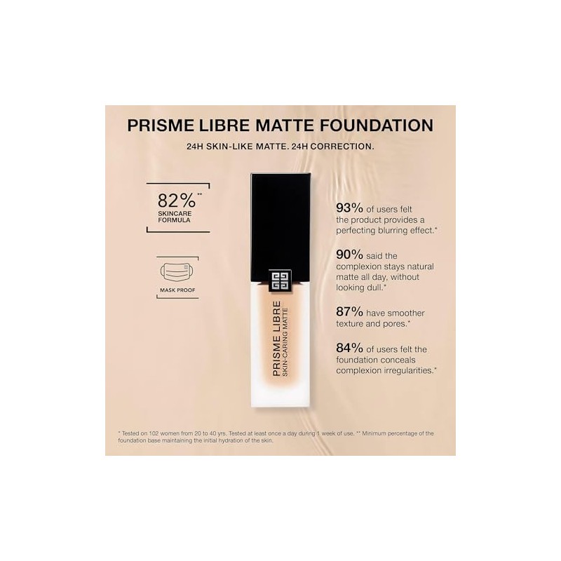 Prisme Libre Skin-Caring Matte Foundation - 1-W105 Fair with Warm