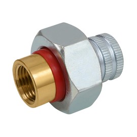 Midline Valve EVGG0012-OM Dielectric Union Pipe Fitting 1/2 in. FIP Reduces Electrolysis Brass x Stainless Steel