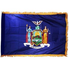 Valley Forge New York 3x5ft Nylon Flag with Indoor Pole Hem and Fringe