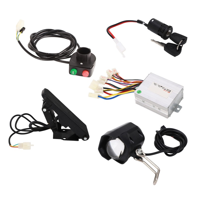 24V 500W Brushed Controller Foot Pedal Front Lamp Lamp Switch