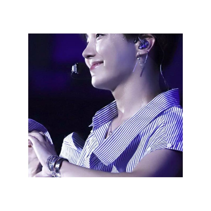 BTS style earrings j-hope model chain earrings fake earrings popular