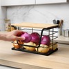 ALOCEO Extra Large Trash Bag Holder Dispenser With Bamboo Top,