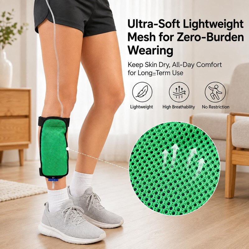 2 Pack Breathable Mesh Catheter Leg Bag Sleeve, Urine Drainage