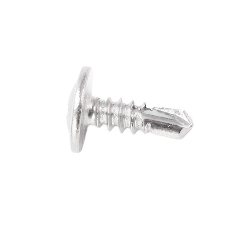 200Pcs Self Drilling Screw M4.2x13 Round Washer Head Stainless Steel