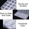 Fychuo 32 Grids Clear Mini Storage Box, Small Snack Box