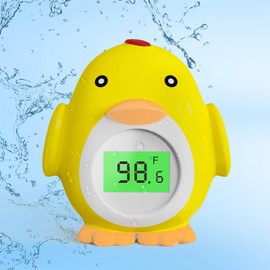 Baby Bath Thermometer,Bath Thermometer Baby Safety,Three Colours Backlit Digital Water Thermometer,Suitable for Baby Health Bath Tub Thermometer Floating Toy Thermometer Baby Bath