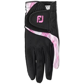 FootJoy Golf Gloves 22 Ladies E-Comfort Women's Black/Pink 18 cm, black/pink