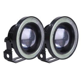 Kstyle LED Light Blue 2.5 Fog Lamp Universal with Squid, Light Blue, 30w High Performance, COB, Waterproof, Left and Right Set of 2 (2.5"-64mm)