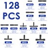 128 Pcs Vacuum Connector Assortment – Plastic Hose Joiner Tee