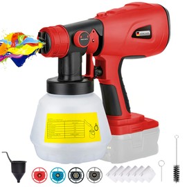 Cordless Paint Sprayer for for milkwaukee Battery, Handheld HVLP Sprayer with 1000ML Container, Electric Paint Sprayer for Painting Ceiling, Fence, Cabinets, Walls (Battery NOT Included)