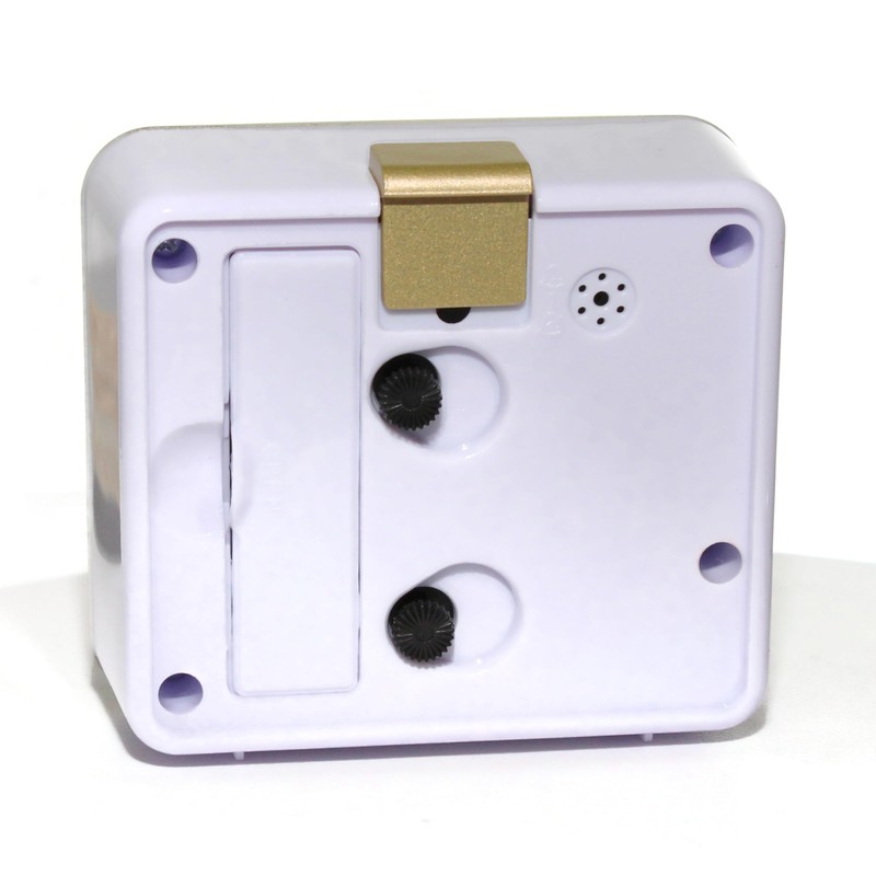 Atlanta Wecker ohne Ticken mit Licht Obenabsteller Quarz Eckig -