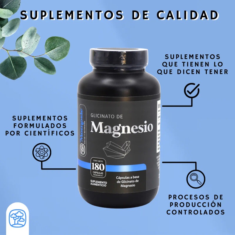 Glicinato De Magnesio Alta Absorcin Glycinate Magnesium Suplemento Alimenticio de