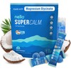 Nello Supercalm Drink Mix with Magnesium Glycinate, KSM 66 Ashwagandha, Vitamin D3 and L Theanine, Calm Powder Supplements for Relaxation Support, No Sugar, Travel Packets, 20 Ct, Blue Coconut