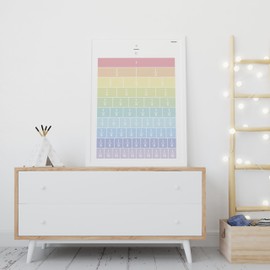 PACKLIST Fractions Poster 1 to 1/10 - Colorful Design Poster of Fractions for Easy and Visual Learning - Perfect for Decorating Children's Rooms and Classrooms