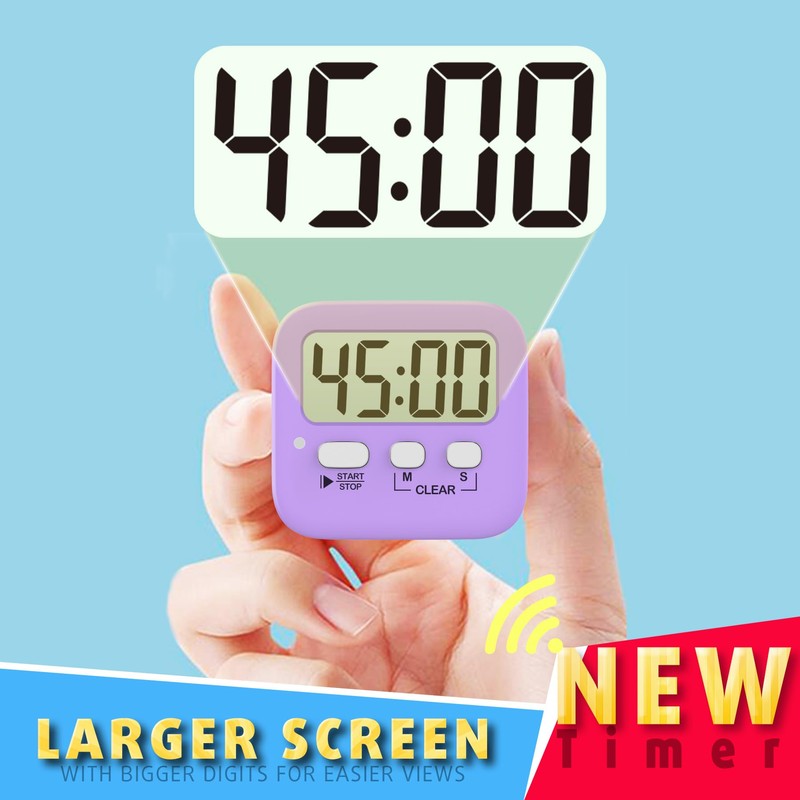 Antonki 2 Pack Digital Timer for Kids, Magnetic Countdown Kitchen