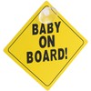 infactory Car Window Signs: Baby on Board Sign with Suction
