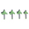 4 Pcs Roundover Router Bit 8mm Shank 5/8in 3/4in 7/8in