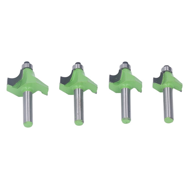 4 Pcs Roundover Router Bit 8mm Shank 5/8in 3/4in 7/8in