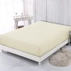 AL NOOR HOME Premium Cream Fitted Sheet - 100% Pure