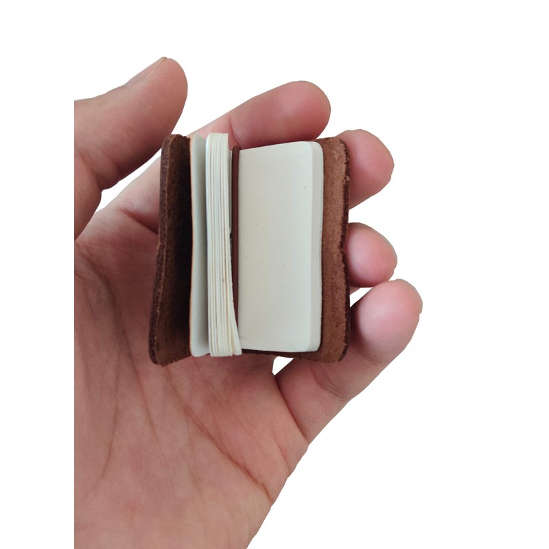 Hesena Miniature Notebook - Handmade Leather Cover