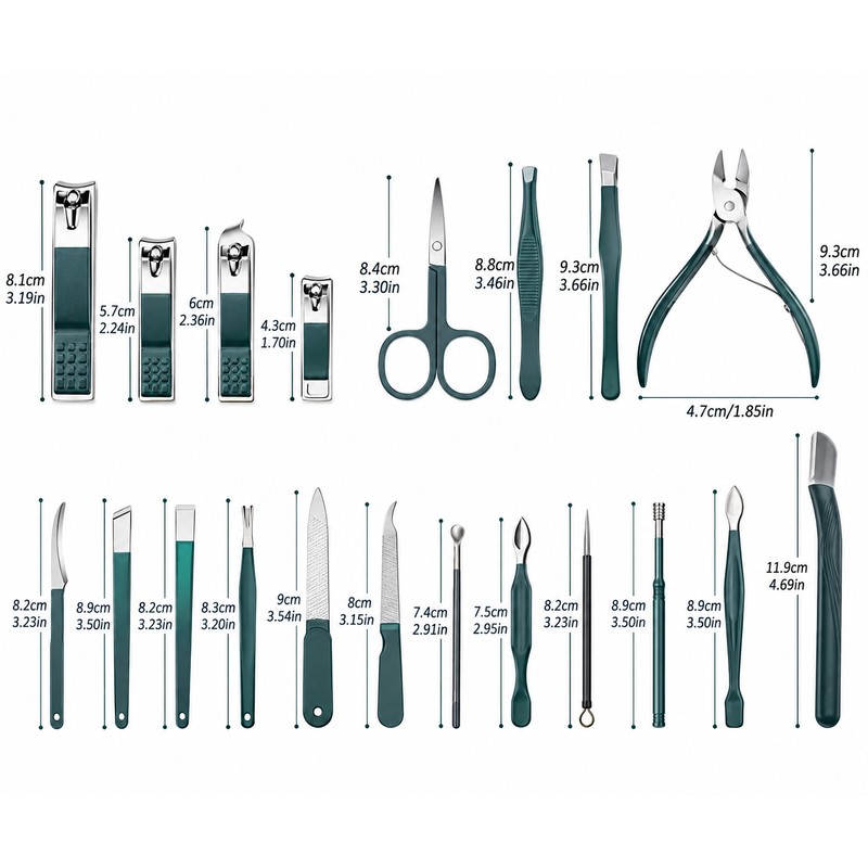 Stainless Steel Nail Care Kit for Manicure & Pedicure –