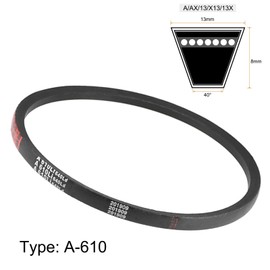 TA-VIGOR 2Pcs A610 V-Belt 610mm Inner Girth 13mm Width 8mm Thickness Rubber Drive Belt, Power Transmission V-Belt Replacement for Lawn Mowers, Drill Press, Tractors, Bandsaws