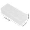 12 Holes Rectangular Flowers Vase With LED Light Clear Acrylic