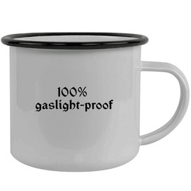 Molandra Products 100% Gaslight-Proof - Stainless Steel 12oz Camping Mug, Black