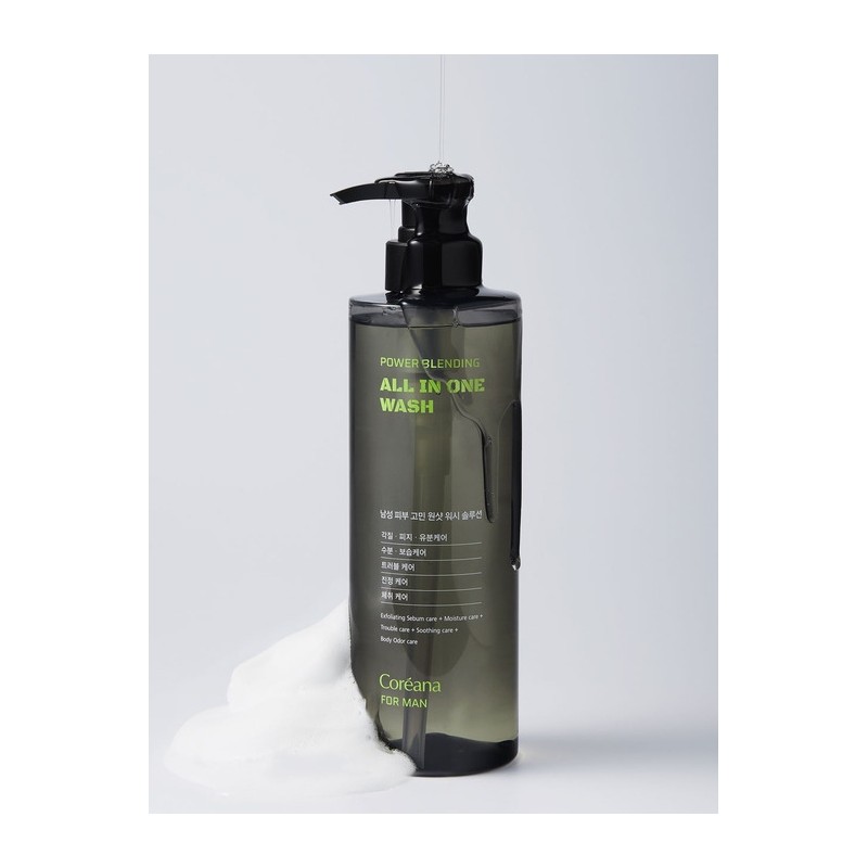 Koreana For Men Power Blending All-in-One Wash / 코리아나 포맨