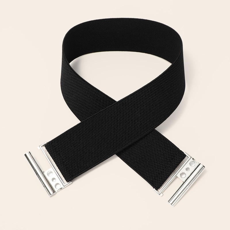 VONMELLI Wide Elastic Stretch Belt for Women - Trimmer Stretch