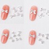 20Pcs Snowflake Nail Charms Bows Nail Art Charms Christmas Nail