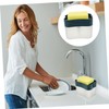LALAFINA 1set Dish Soap Holder Sponge Box Kitchen Tabletop Sink