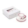 GMUNDNER KERAMIK Espresso for you Gourmet Crockery Set, Bordeaux Red