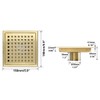 RANDOM Brushed Gold Shower Drain Square 6 Inch Shower Floor