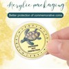 Quelay 3D Turtle Design Affirmation Sobriety Coin Progress Not Perfection