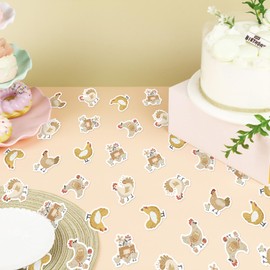 Chicken Party Decorations 200pcs Chick Theme Confetti Boho Chicken Farm Table Decoration Farm Animals Birthday Decors Hen Rooster Baby Shower Decor Walking Animal Hen Chick Barnyard Party Supplies