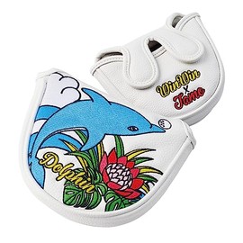 WINWIN STYLE WINWIN-WINN STYLE SPLASH DOLPHIN Putter Cover, Pin Type/Mallet Type (Tamo Collaboration Model) (Mallet Type (PCM-413))