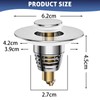 Dachiy 27-41 mm Universal Pop Up Drain Strainer Drain Plug