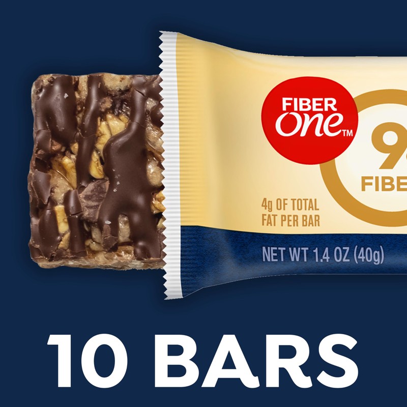 Fiber One Chewy Bars, Oats and Chocolate, Fiber Snacks, Value