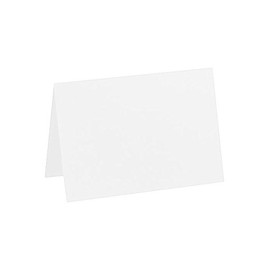 LUXPaper A7 Folded Cards | 5 1/8" x 7" | White Linen | 100lb. Cover | 50 Qty