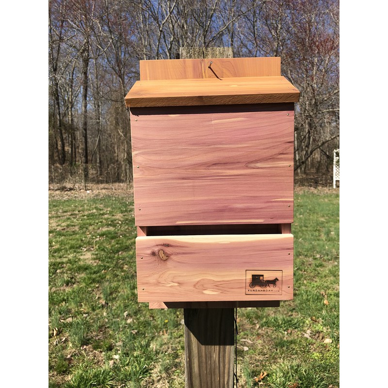 Vundahboah Amish Goods Outdoor Bat Box Shelter with Large Double
