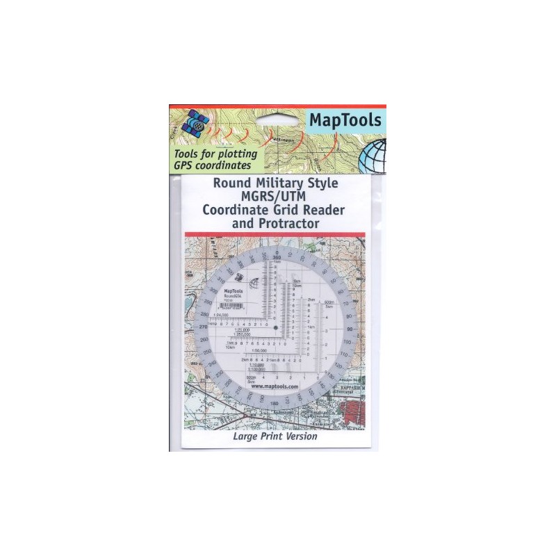 MapTools Round Military Coordinate Scale and Protractor