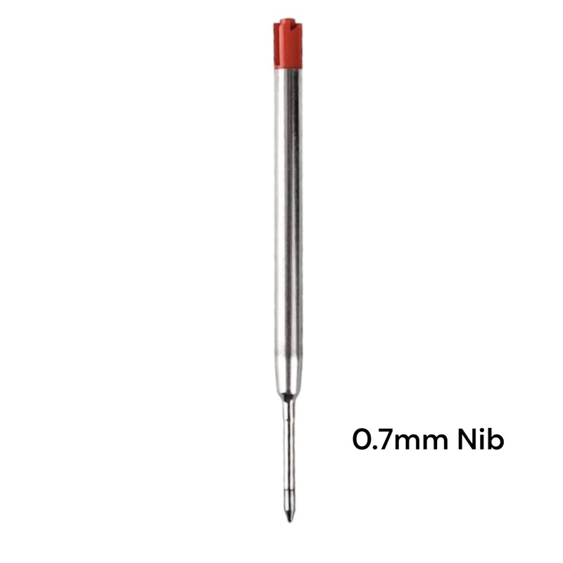 12x Red Parker Compatible Ballpoint Pen Refills, Medium Tip (0.7mm)