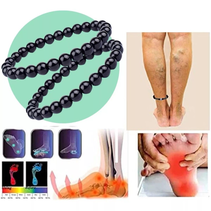 Veraly Brazalete Cuentas Obsidiana Tobillera Pulsera Para Piernas F