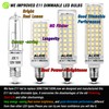 E11 Led Bulbs 120V 100W Halogen Candelabra Bulbs Equiva Dimmable,T3